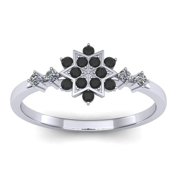 Inel logodna cu diamant negru rotund