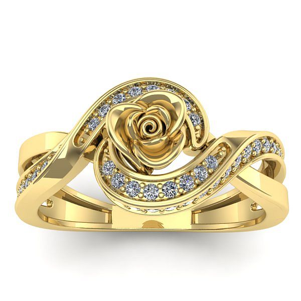 Inel de logodna cu diamant rotund