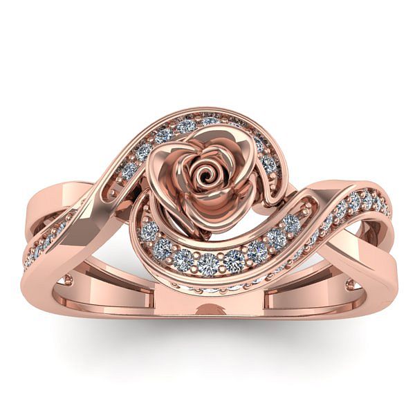 Inel logodna cu diamant rotund