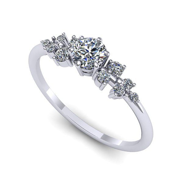 Inel din aur alb cu diamant