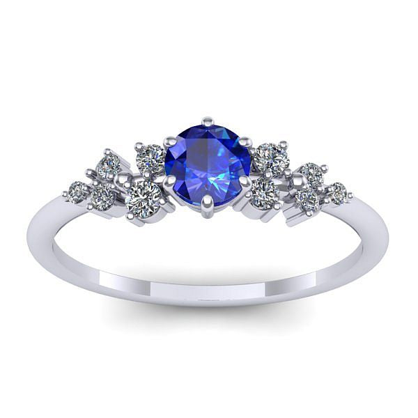 Inel cu safir rotund