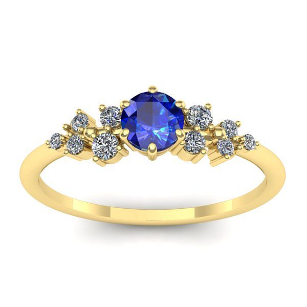 Inel de logodna cu safir rotund