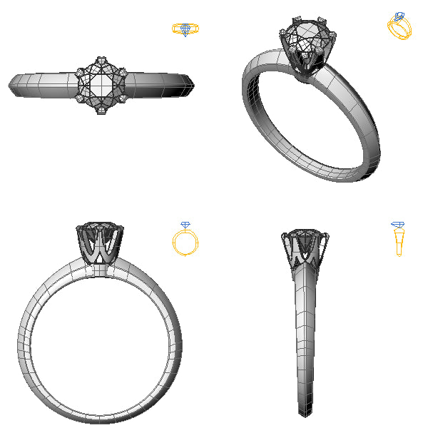 Inel logodna solitaire cu diamant