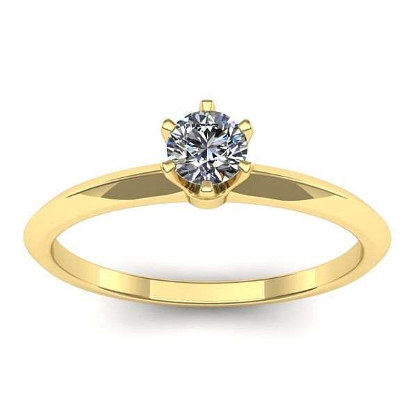 Inel logodna cu diamant rotund