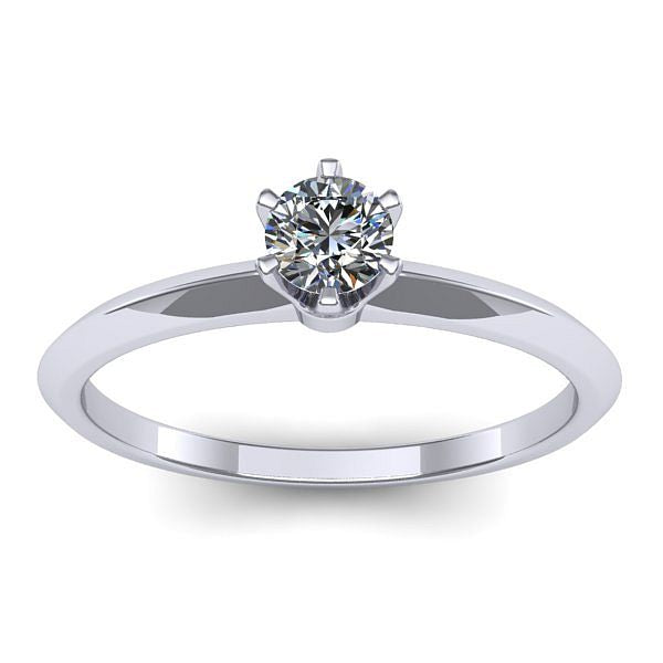 Inel cu diamant rotund