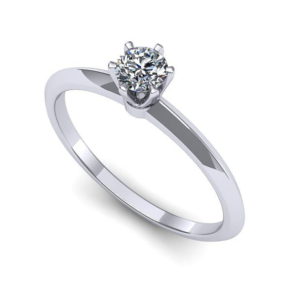 Inel din aur alb cu diamant