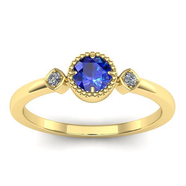 Inel cu safir rotund