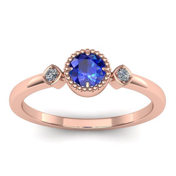 Inel cu safir rotund