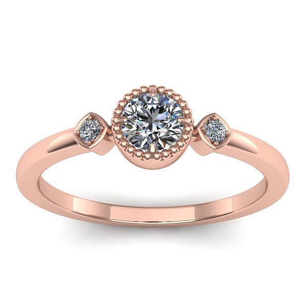 Inel logodna cu diamant rotund