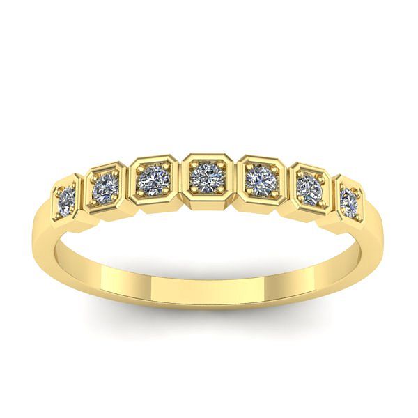 Inel cu diamante rotund