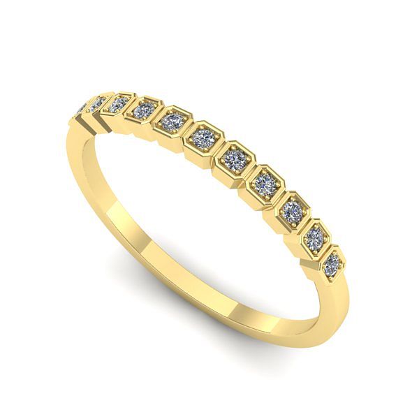 Inel logodna din aur galben cu diamante