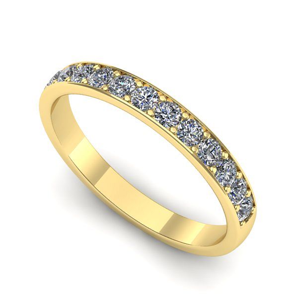 Inel logodna din aur galben cu diamante