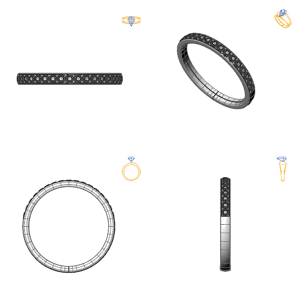 Inel logodna eternity cu diamante