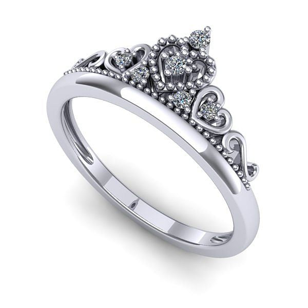 Inel logodna din aur alb cu diamante