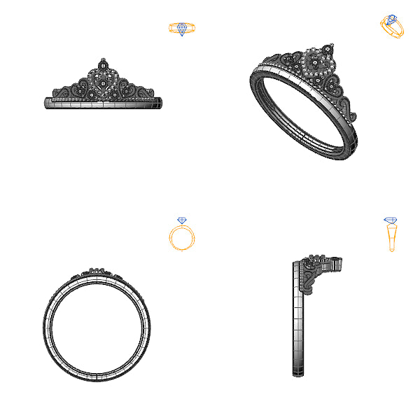 Inel de logodna eternity cu diamante