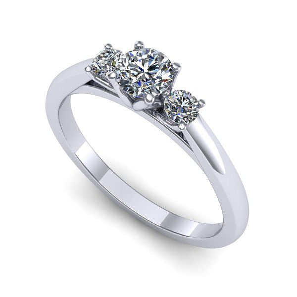 Inel logodna din aur alb cu diamant