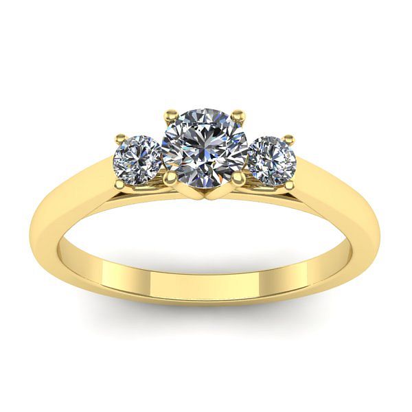 Inel de logodna cu diamant rotund