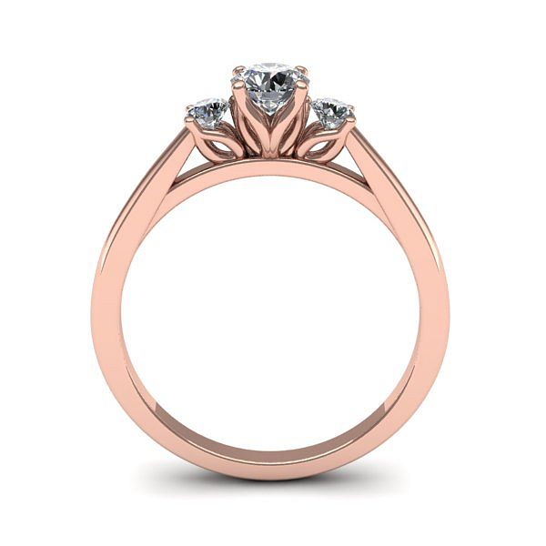 Inel logodna 3stone cu diamant