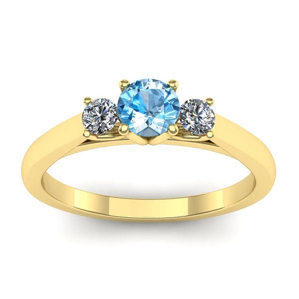 Inel de logodna cu topaz blue rotund