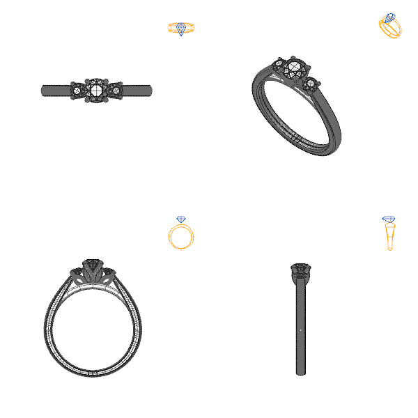 Inel logodna din aur alb