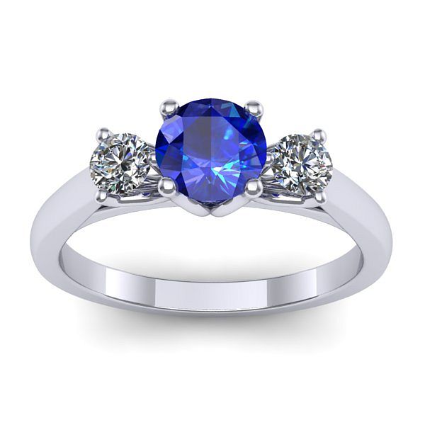 Inel cu safir rotund