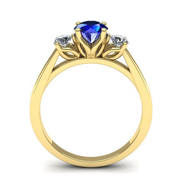 Inel logodna 3stone cu safir