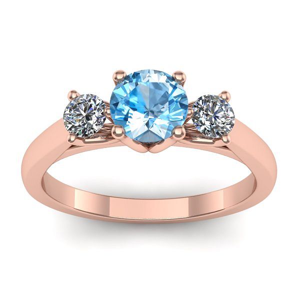 Inel logodna cu topaz blue rotund