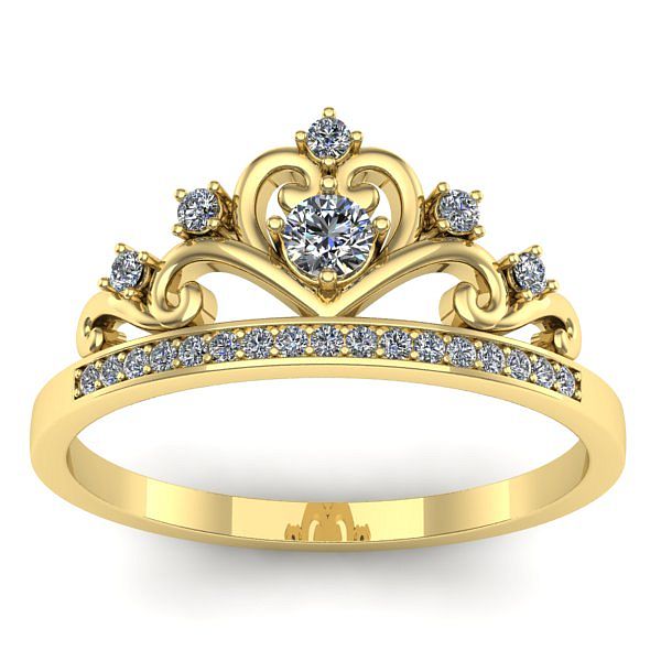 Inel logodna cu diamant rotund