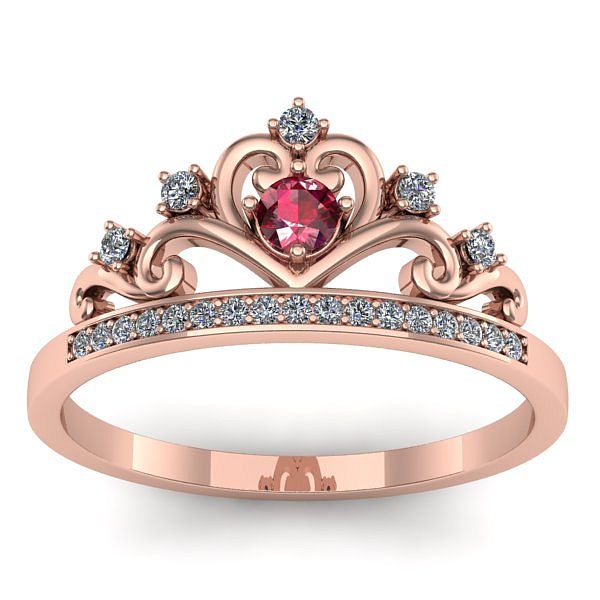 Inel cu rubin rotund