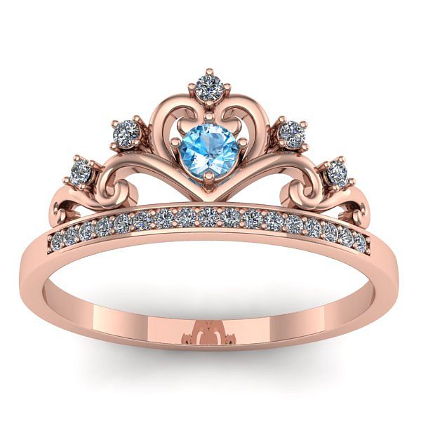 Inel logodna cu topaz blue rotund