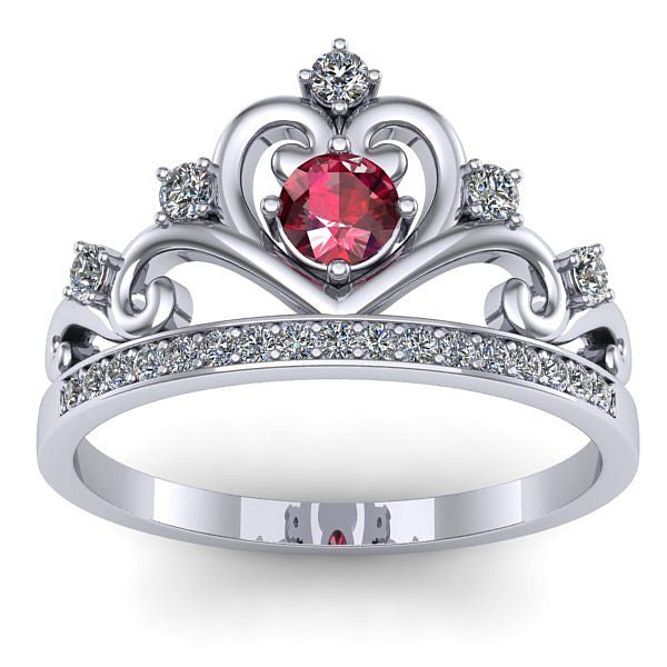 Inel logodna cu rubin rotund