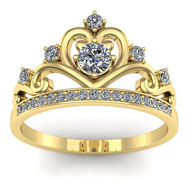 Inel logodna cu safir alb rotund