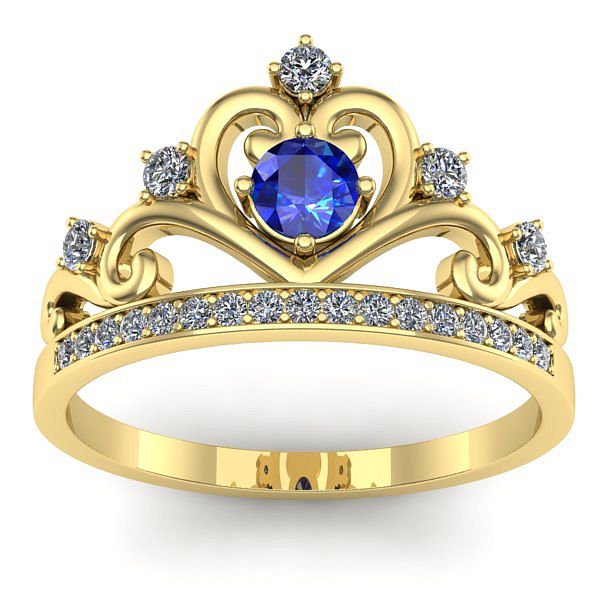 Inel cu safir rotund