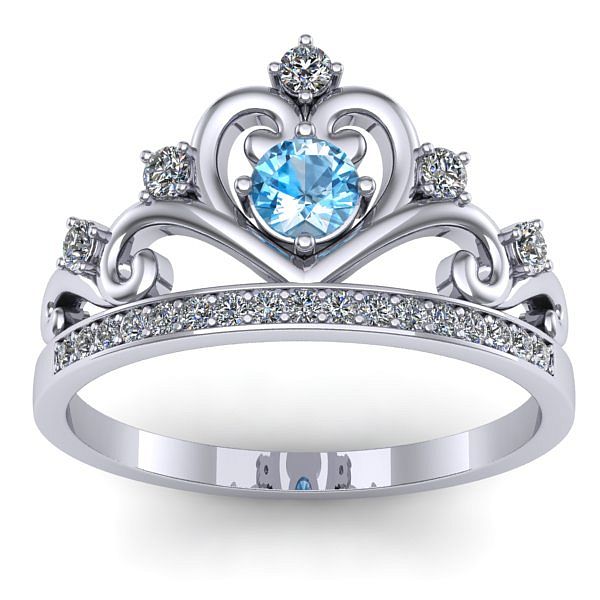Inel de logodna cu topaz blue rotund