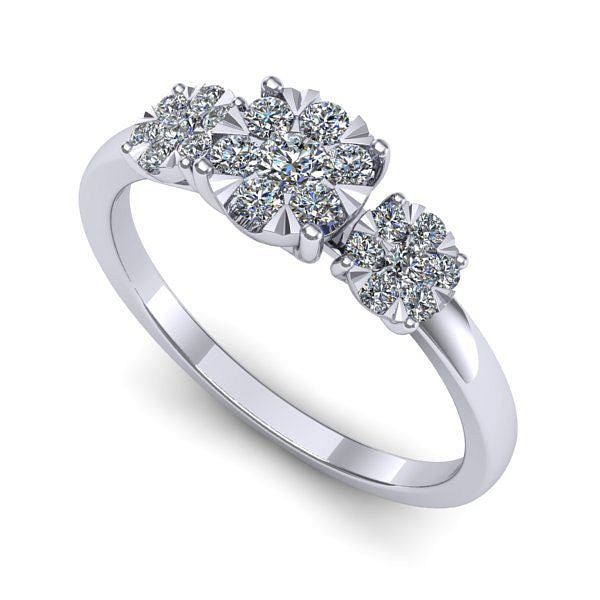 Inel de logodna din aur alb cu diamant