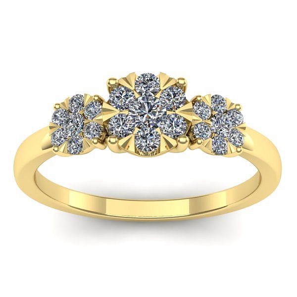 Inel cu diamant rotund