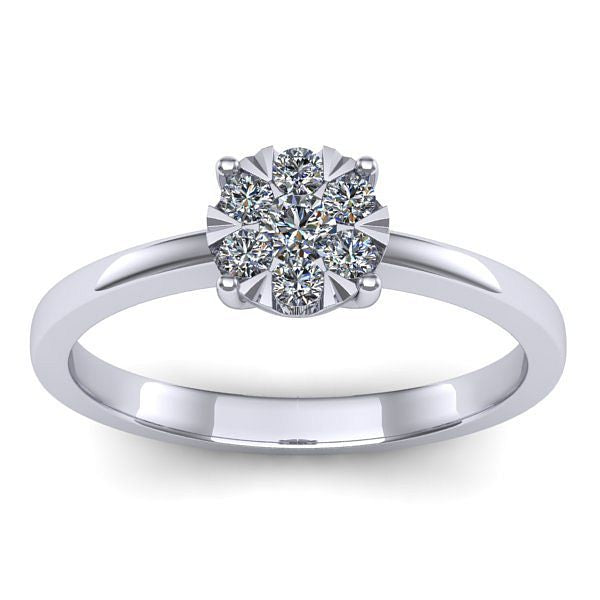 Inel logodna cu diamant rotund