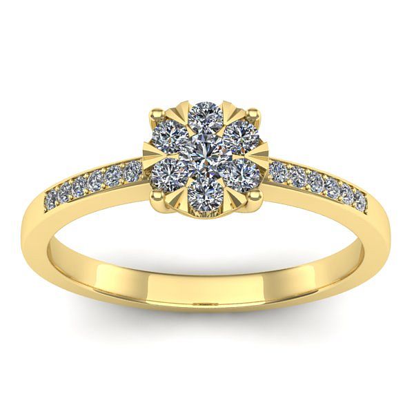 Inel de logodna cu diamant rotund