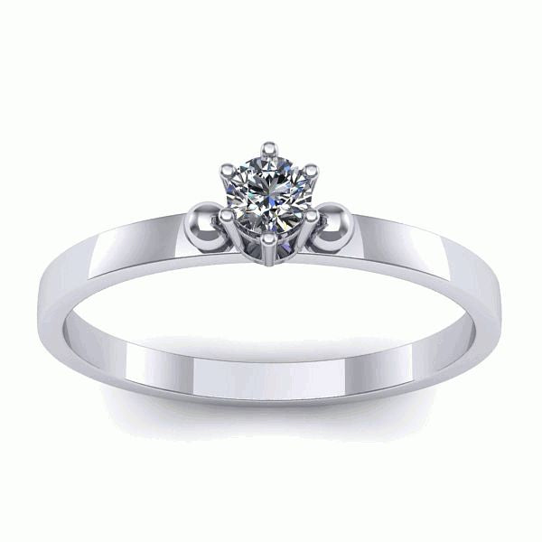 Inel de logodna cu diamant rotund