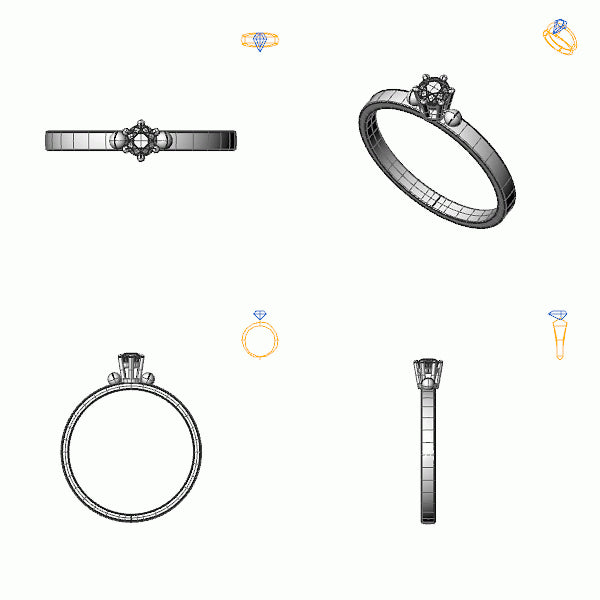 Inel de logodna solitaire cu diamant
