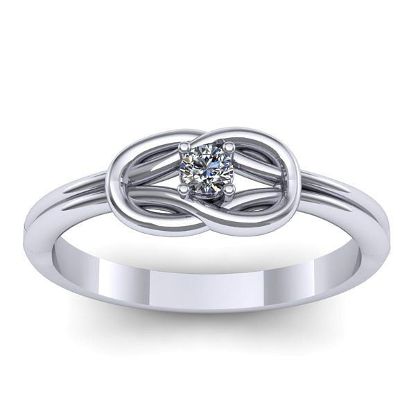 Inel logodna cu diamant rotund