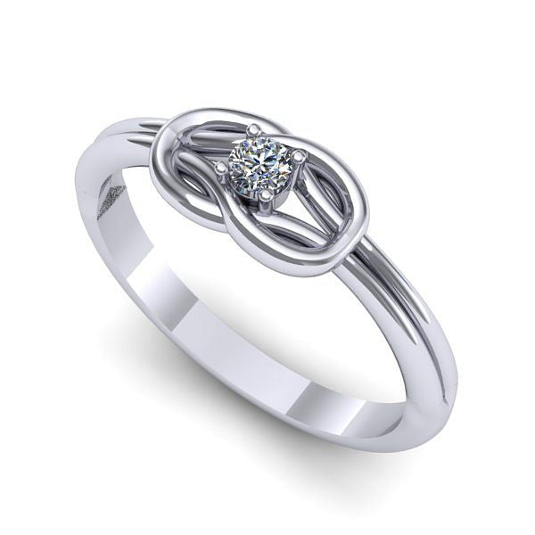 Inel din aur alb cu diamant