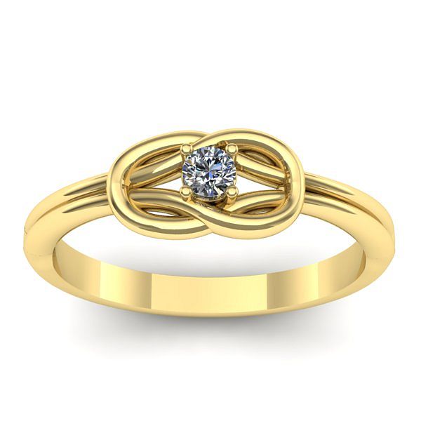 Inel cu diamant rotund