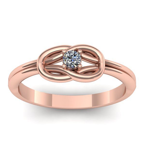 Inel cu diamant rotund