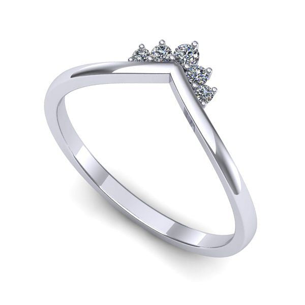 Inel din aur alb cu diamante