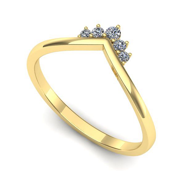 Inel din aur galben cu diamante