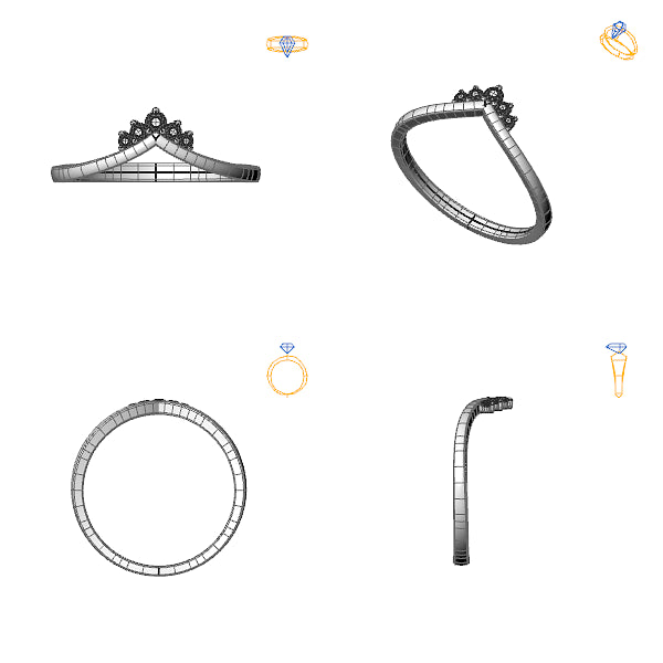 Inel de logodna eternity cu diamante negre