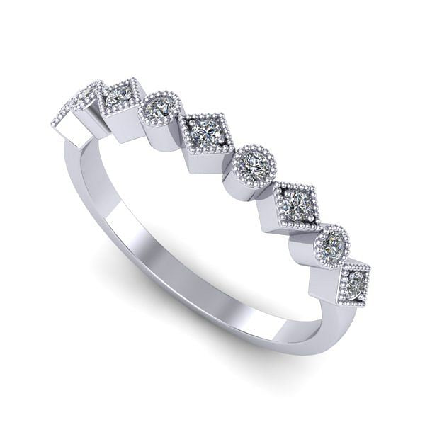 Inel din aur alb cu diamante