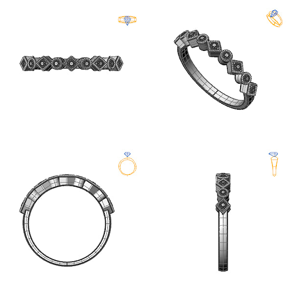 Inel logodna eternity cu diamante