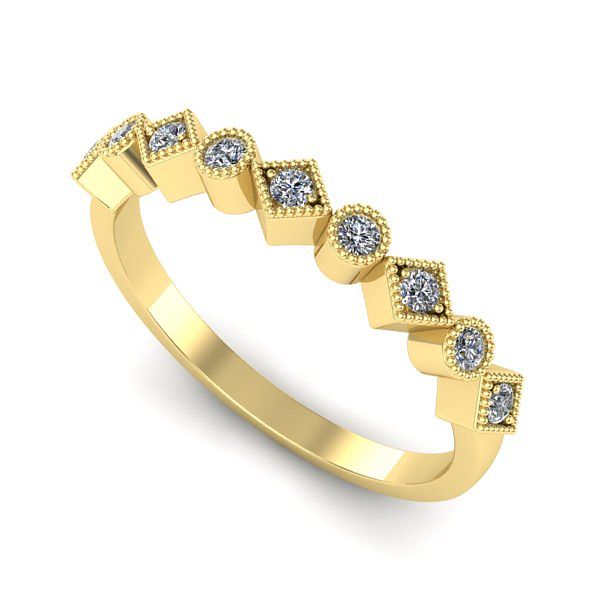 Inel de logodna din aur galben cu diamante